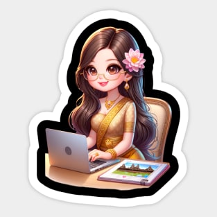 Khmer Woman Professional Sticker